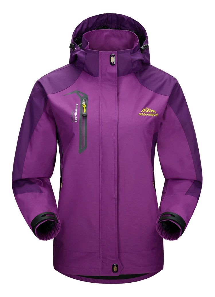 TRVLWEGO Women's Waterproof Hiking Jacket Windproof Windbreaker Camping Hunting Climbing Trekking Fishing Coat Outdoor Clothing