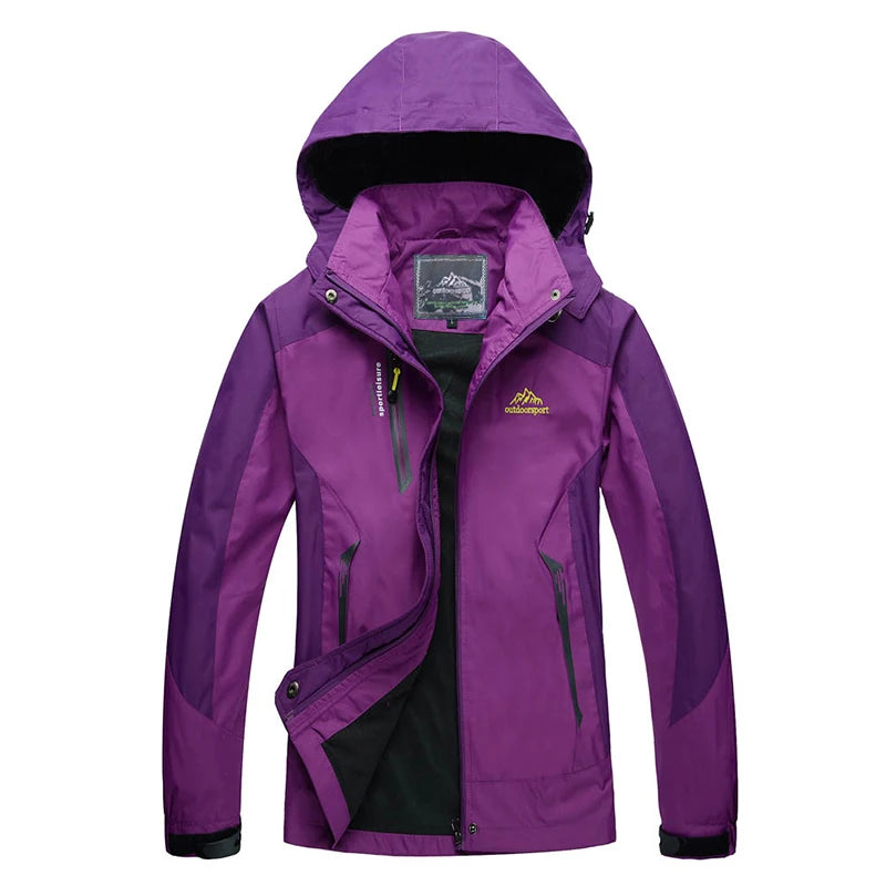 TRVLWEGO Women's Waterproof Hiking Jacket Windproof Windbreaker Camping Hunting Climbing Trekking Fishing Coat Outdoor Clothing