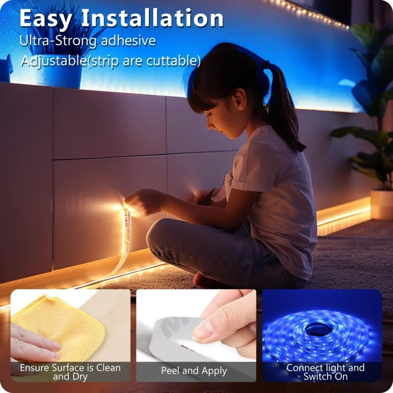 DC 5V USB LED Strip Lights APP Control Color Changing 5050 RGB Led Light Flexible Lamp Tape for Room Decoration Party Atmosphere