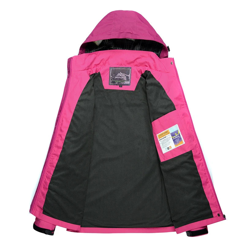 TRVLWEGO Women's Waterproof Hiking Jacket Windproof Windbreaker Camping Hunting Climbing Trekking Fishing Coat Outdoor Clothing