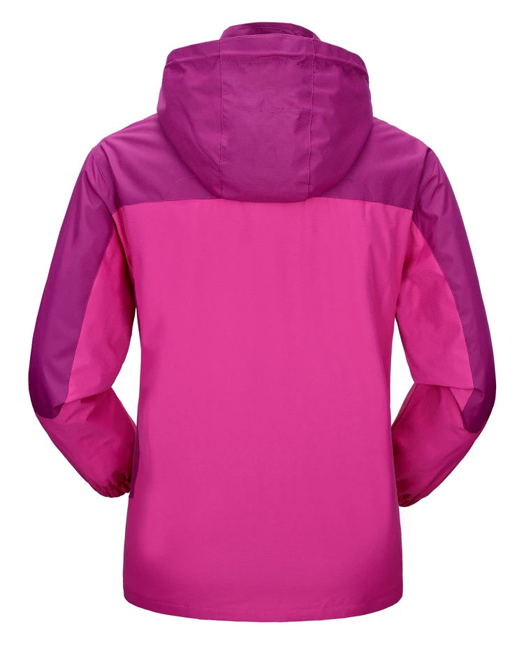 TRVLWEGO Women's Waterproof Hiking Jacket Windproof Windbreaker Camping Hunting Climbing Trekking Fishing Coat Outdoor Clothing