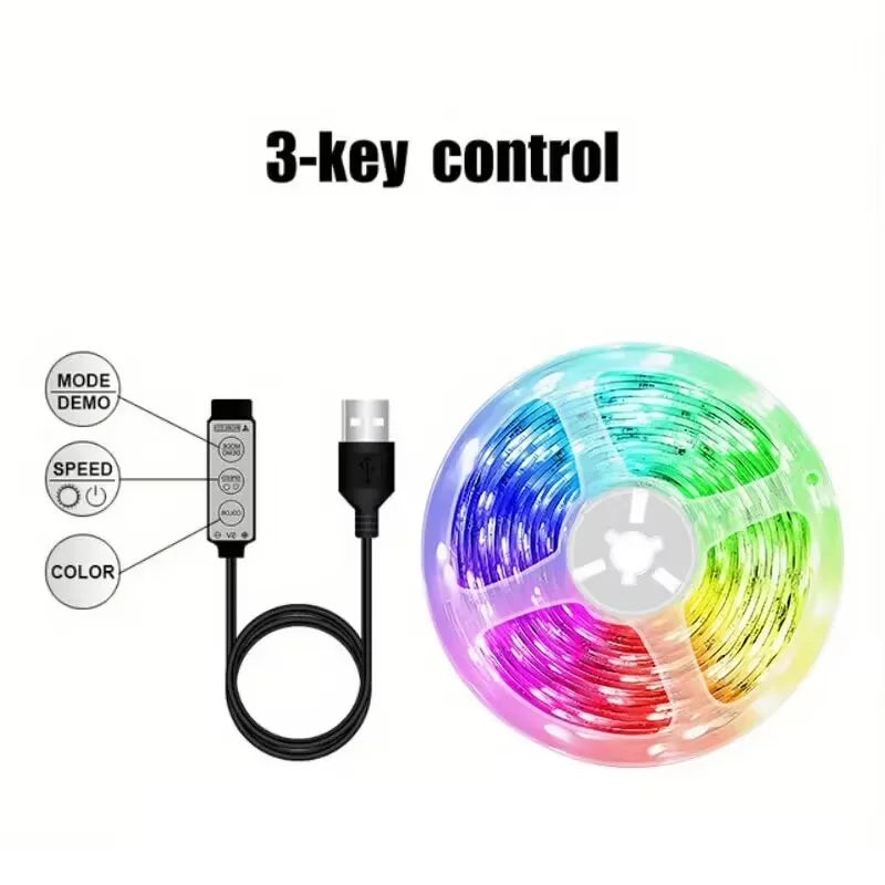 DC 5V USB LED Strip Lights APP Control Color Changing 5050 RGB Led Light Flexible Lamp Tape for Room Decoration Party Atmosphere