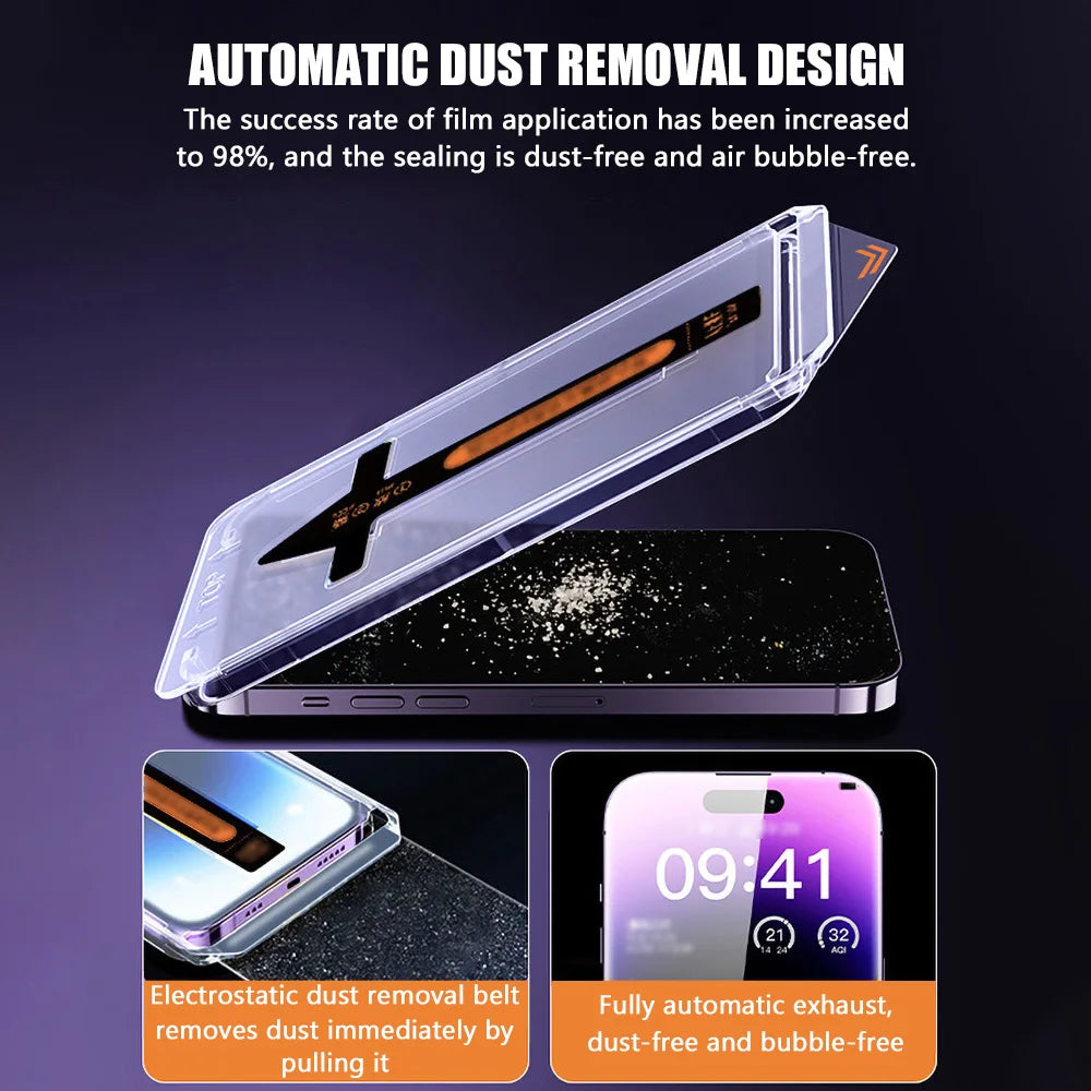 Oleophobic Coating Dust Free Installation Privacy Screen Protector For iPhone 17 Pro Max 16 15 13 14 Pro 11 12 16e Mini SE XR 7