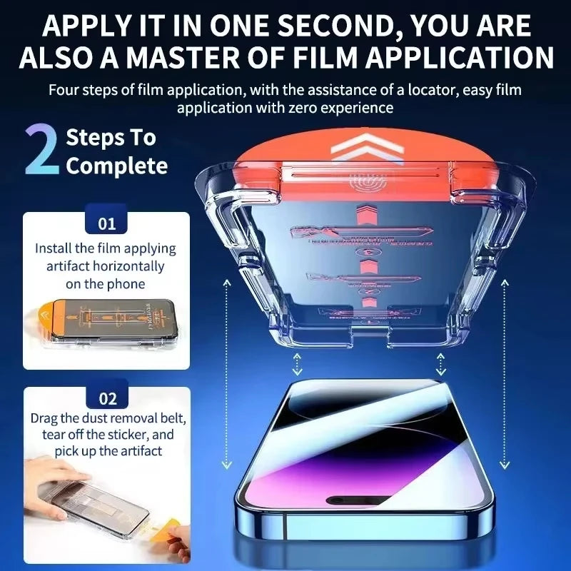 Oleophobic Coating Dust Free Installation Privacy Screen Protector For iPhone 17 Pro Max 16 15 13 14 Pro 11 12 16e Mini SE XR 7